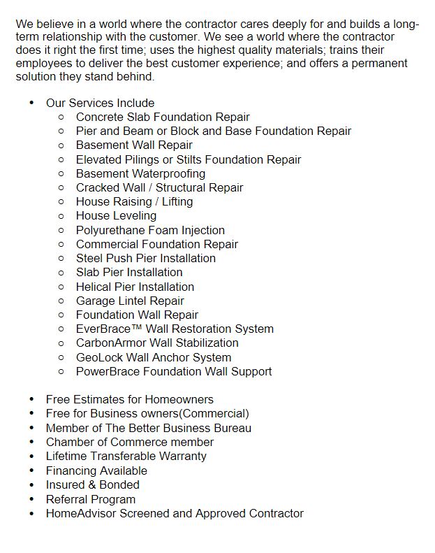 Alamo Foundation Repair Alamo Foundation Repair